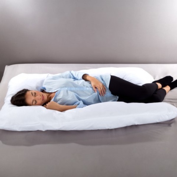 Hastings Home 7-in-1 Full Body Pillow with Removeable Cover, Comfortable U-Shape for Support, Sleeping Lounging 163966HZR
